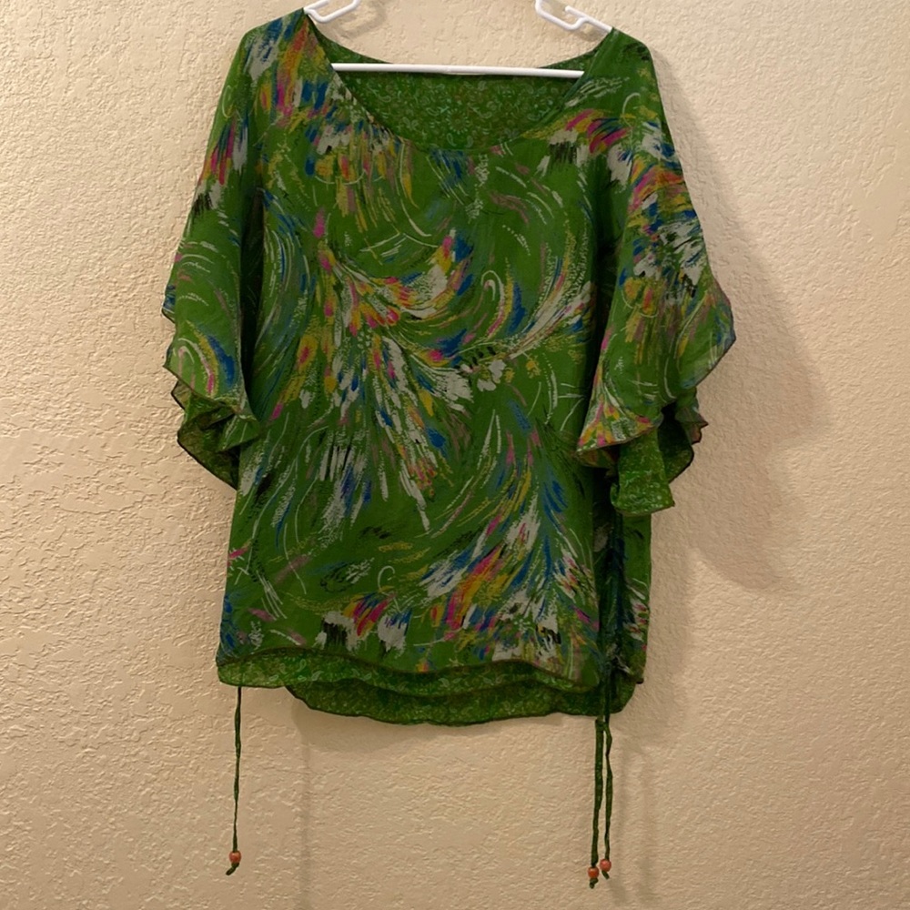 Indie Ella Silk Reversible Blouse, One Size